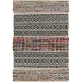 Lr Resources LR Resources VOGUE04608MLT3050 Traditional Geometric Chindi Area Rug; Multi Color VOGUE04608MLT3050